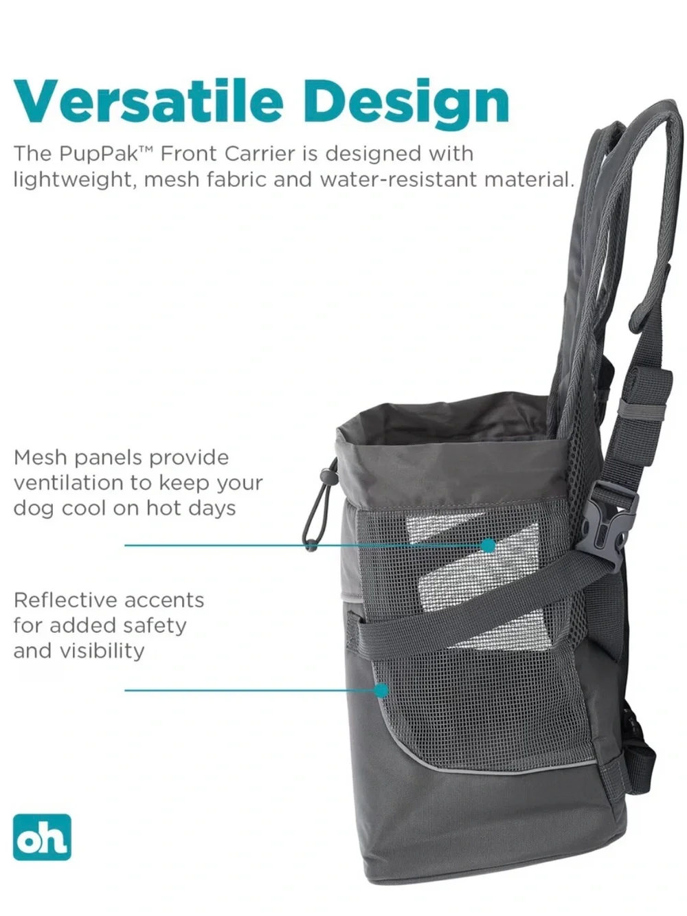 Outward Hound Gray Pet Front Carrier - Sling Style